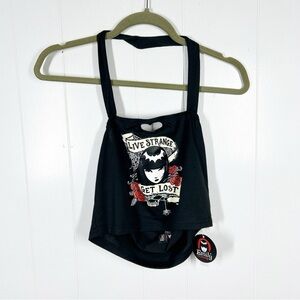 NWT Emily the Strange x Mic Otaku Live Strange Get Lost Tank Top Large